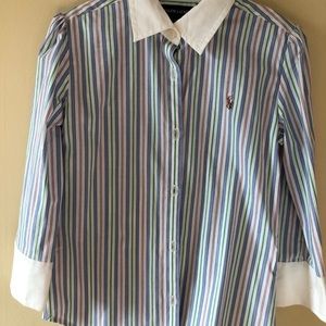 Ralph Lauren Girls Botton Down Top sz5